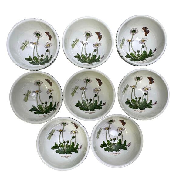 Portmeirion Vintage Botanic Garden England 5.5" Daisy Stacking Bowls Set of 8 - Picture 1 of 6